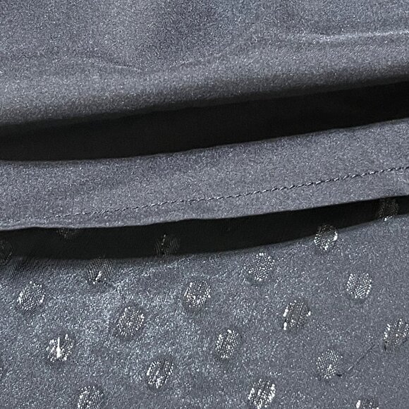 the Get Tiered Party Dress Black Dot Sparkle Size L Large Long Sleeve NWT - Picture 4 of 7